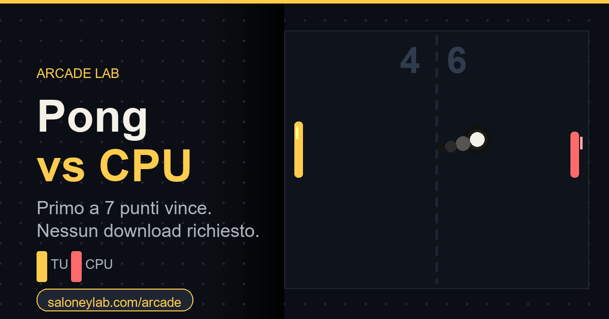 Pong gratuit dans le navigateur : le classique de la raquette contre la CPU