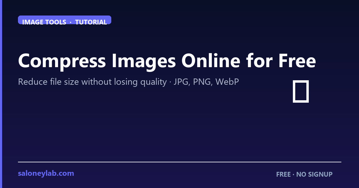 How to Compress Images Online for Free — No Quality Loss